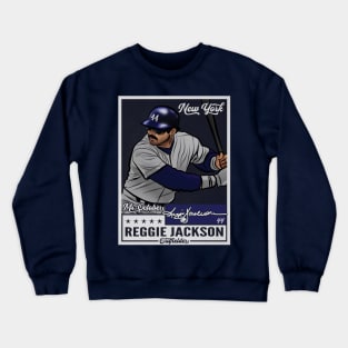 Reggie Jackson New York Y Throwback Card Crewneck Sweatshirt